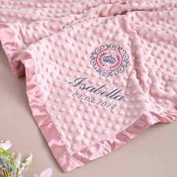 New Born Baby Girl Personalised Blanket, 6 of 10