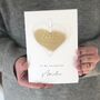Personalised Love Quote Acrylic Valentines Heart Card, thumbnail 2 of 12