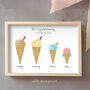 Personalised Illustrated Ice Cream Family Print, thumbnail 8 of 8