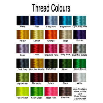 Large 29cm Straight One Line Rectangle Personalised Text Embroidered Fabric Iron On Patch, 6 of 6