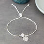 Personalised Pearl Sterling Silver Slide Bracelet, thumbnail 4 of 9