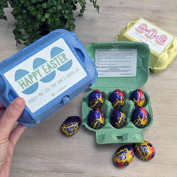 Personalised Chocolate Easter Eggs Gift Set With Music, 3 of 5