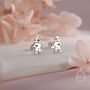 Sterling Silver Tiny Voodoo Doll Stud Earrings, thumbnail 1 of 11