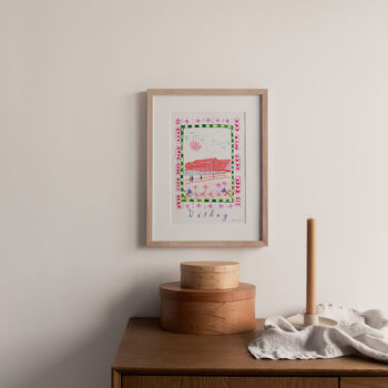 Rhs Garden Wisley Art Print – Heritage Pink Surrey Poster, 5 of 6