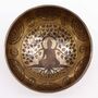 Tibetan Healing Engraved Bowl 16cm Bodhi Tree Buddha, thumbnail 3 of 3