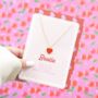 Galentines Gift Heart Necklace For Best Friends, thumbnail 2 of 5