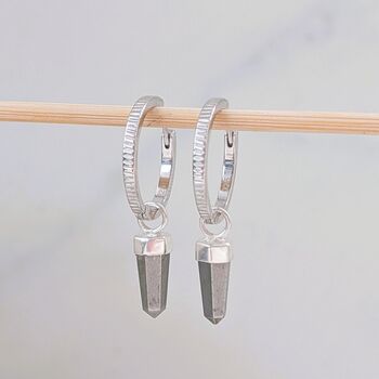The En Pointe Pyrite Earrings, Silver, 5 of 7
