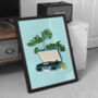 Record Player Houseplant Print | Vinyl Music Poster, thumbnail 2 of 6