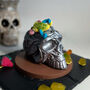 Silver Enigma: Halloween Chocolate Skull, thumbnail 1 of 6