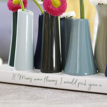 Personalised Multi Stem Ceramic Vase For Mum, 4 of 10