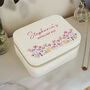 Personalised Floral Travel Jewellery Box Gift For Her, thumbnail 1 of 7