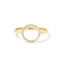 9ct Solid Gold Diamond Circle Ring, thumbnail 3 of 4