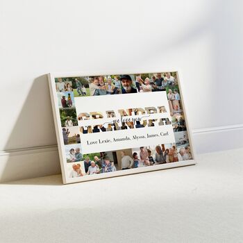 Personalised Grandad Photo Collage Frame Gift, 3 of 6