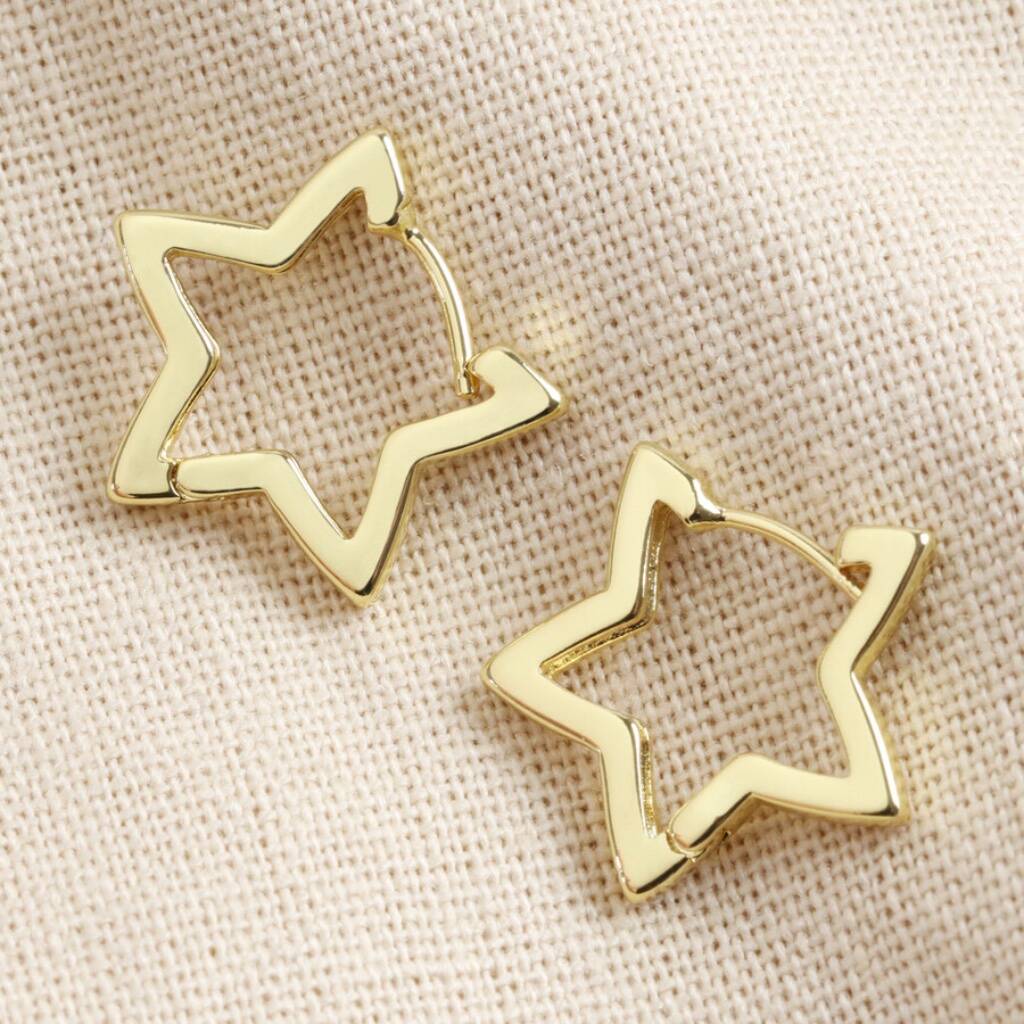 Star Hoop Earrings, 1 of 8
