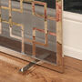 Geometric Polished Silver Fire Screen, thumbnail 3 of 5