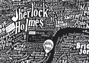 Typographic Map Of Literary London Print, 8 of 9