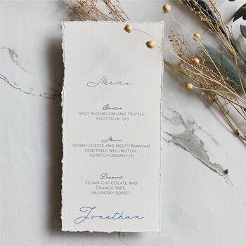 Deckle Edge Wedding Menu, 8 of 11