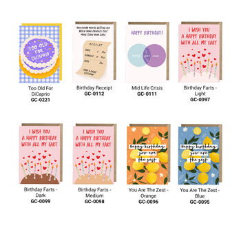 Pack Of Six Birthday Cards, 3 of 6