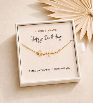 Personalised Name Necklace, Flowing Script In Gold Or Sterling Silver, 2 of 11