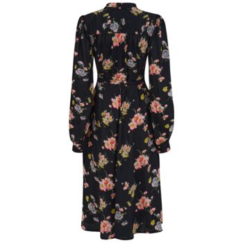 Eva Dress In Black Mayflower Vintage 1940s Style, 3 of 3