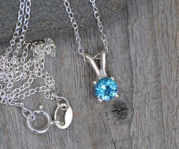 Topaz Necklace In Sterling Silver, November Birthstone Necklace, 6 of 8