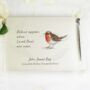 Personalised 'Robins Appear' Book Of Condolence, thumbnail 1 of 3