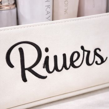 Personalised Embroidered Clear Panel Cosmetic Case, 4 of 5