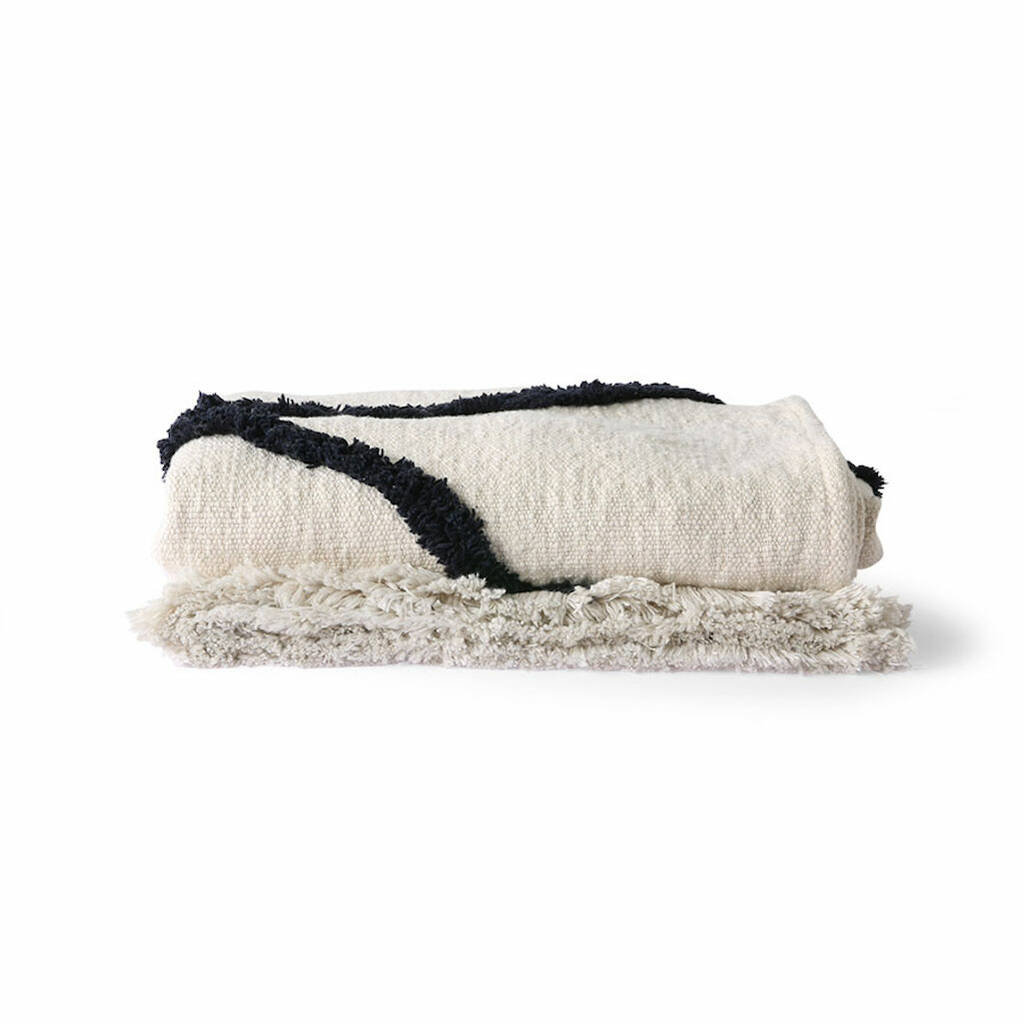 Tufted Black And White Throw By Idyll Home