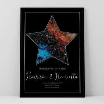 Personalised Star Map Print Celestial Star Design, 3 of 12
