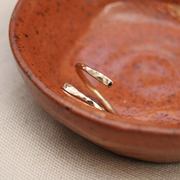 Personalised Inital Adjustable Sterling Silver Hug Ring Also Available In Gold, 2 of 9
