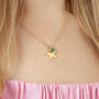Written In The Stars Initial And Birthstone Valentines Necklace, thumbnail 2 of 4