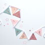 Personalised Pink And Sage Name Bunting, thumbnail 2 of 8