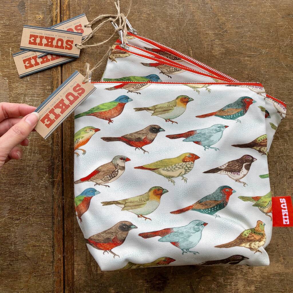 Bird Printed Pouch By Sukie | Notonthehighstreet.com