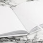 Personalised Luxury Medium White Leather Guest Book, thumbnail 5 of 6