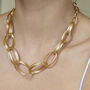 Multi Ring Linked Oval Hoop Necklace, thumbnail 1 of 3
