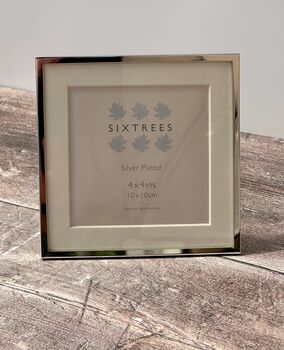 Sixtrees Silver Plated Border Photo Frame, Four X Four, 2 of 3