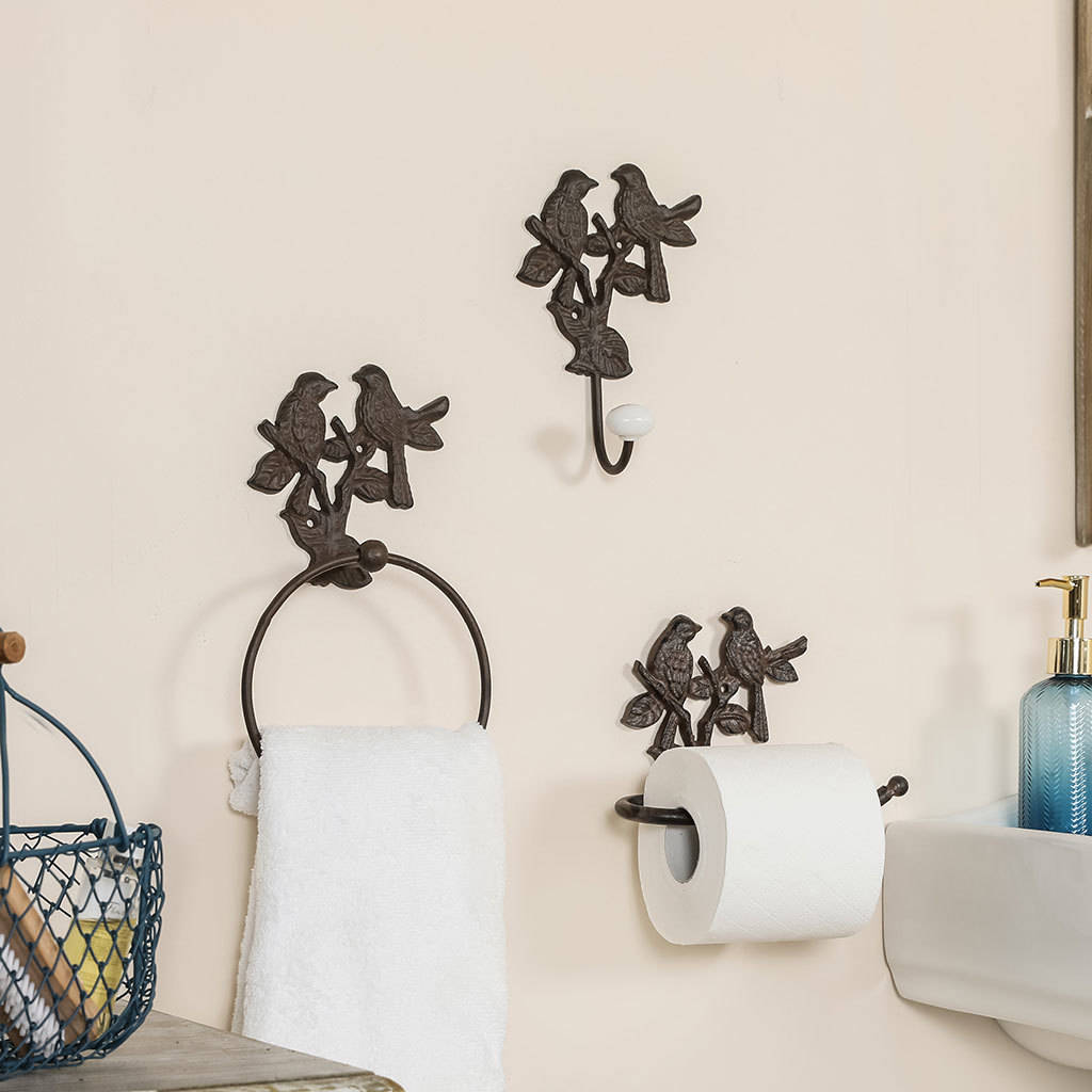 Cast Iron Garden Birds Bathroom Accessories Collection By Dibor Cast Iron Garden Birds Bathroom Accessories Collection