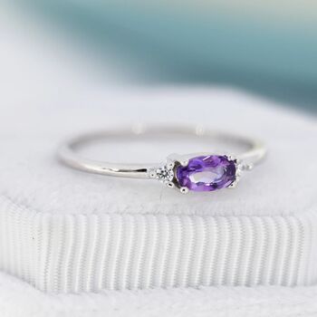 Natural Amethyst Ring In Sterling Silver, 5 of 11