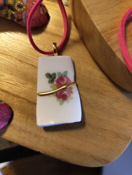 Rosebud Kintsugi Necklace, 2 of 3