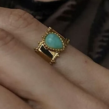 Amazonite Teardrop Ring, 2 of 2