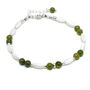 Jade Bracelet With Mother Of Pearl, Sterling Silver Or 14ct Gold Fill, thumbnail 4 of 4