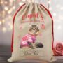 Personalised Valentine Cat Love Heart Sack, thumbnail 6 of 12