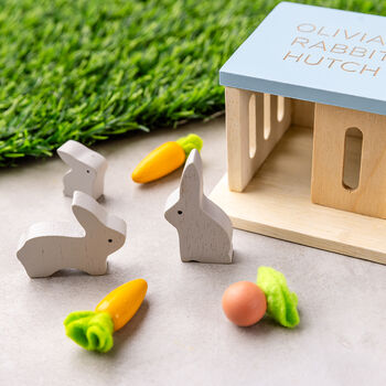 Personalised Rabbit Hutch Pet Set Toy, 3 of 4