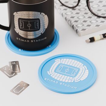 Football Stadium Pvc Coaster + Optional Matching Engraved Mug Gift, 5 of 12