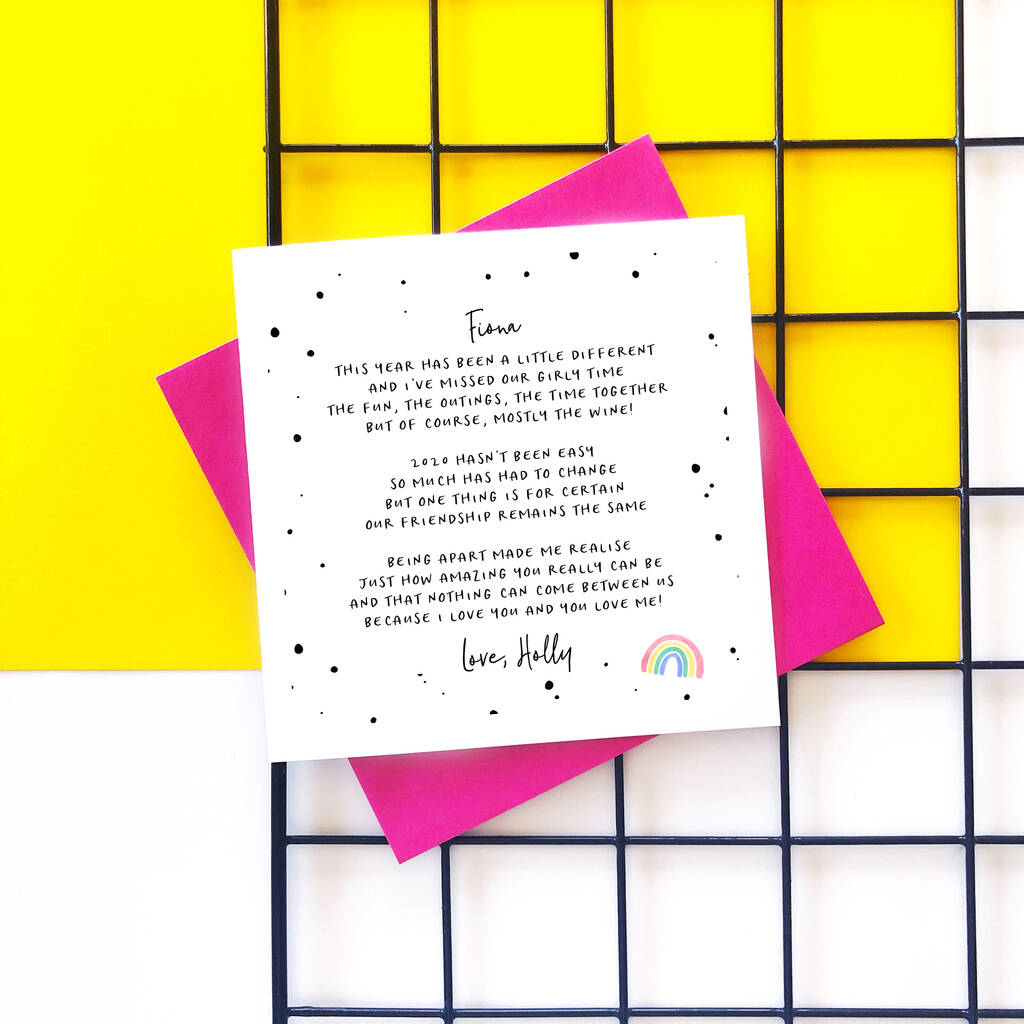 Personalised Friendship Rainbow Card By Snappy Crocodile Designs ...