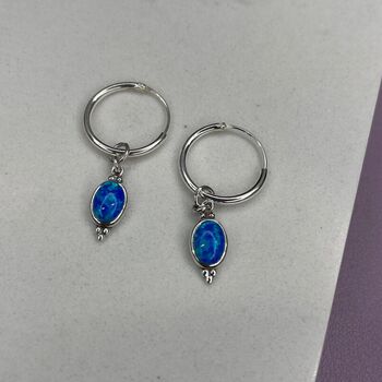 925 Sterling Silver Dreamy Sleepers Blue Opal, 6 of 12
