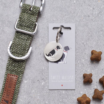 Black And White Springer Spaniel Dog ID Tag | Personalised Dog Name Tag, 2 of 12