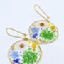 Medium Earrings With Real Flowers In Silver Or Gold, thumbnail 3 of 12