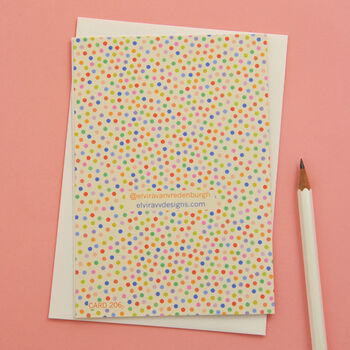 New Baby Colourful Dots Card, 2 of 2