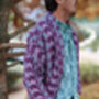 Purple Royal Lavender Robe ~ Aristocrat Unisex Kimono Jacket, thumbnail 6 of 7